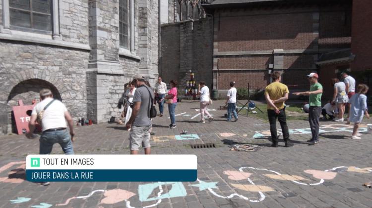 Tout en images : jouer dans la rue à Tournai