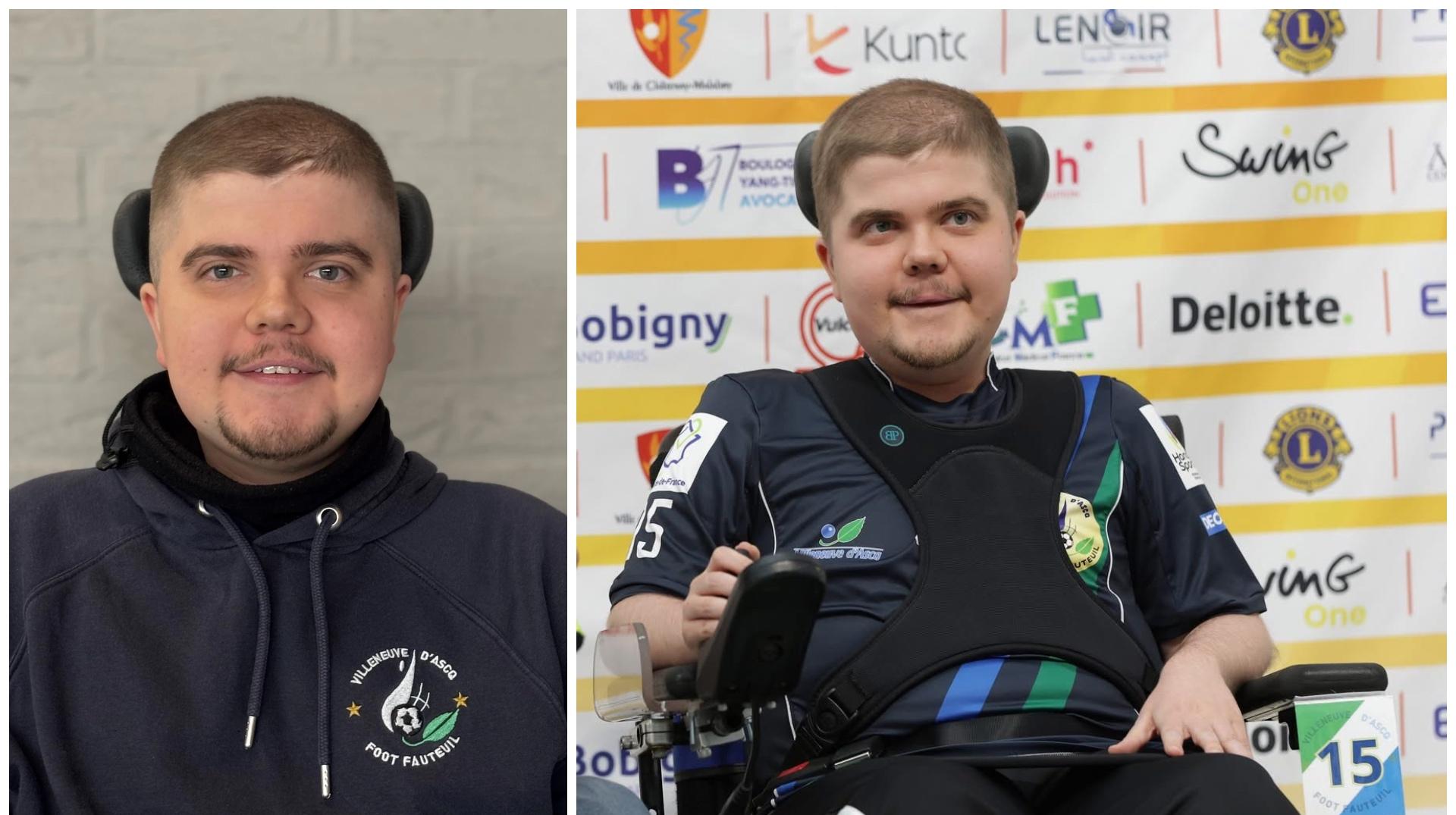 Foot fauteuil : Florian Lechantre vice-champion du monde des clubs et meilleur buteur du tournoi