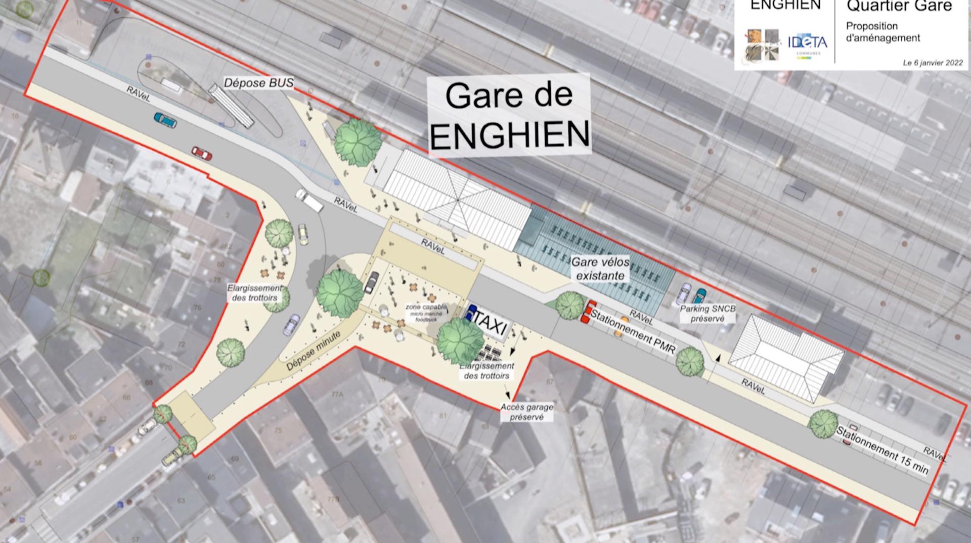 Enghien : la majorité Génér’actions/En mouvement abandonne les projets de réaménagement des parvis de la gare et du Petit parc