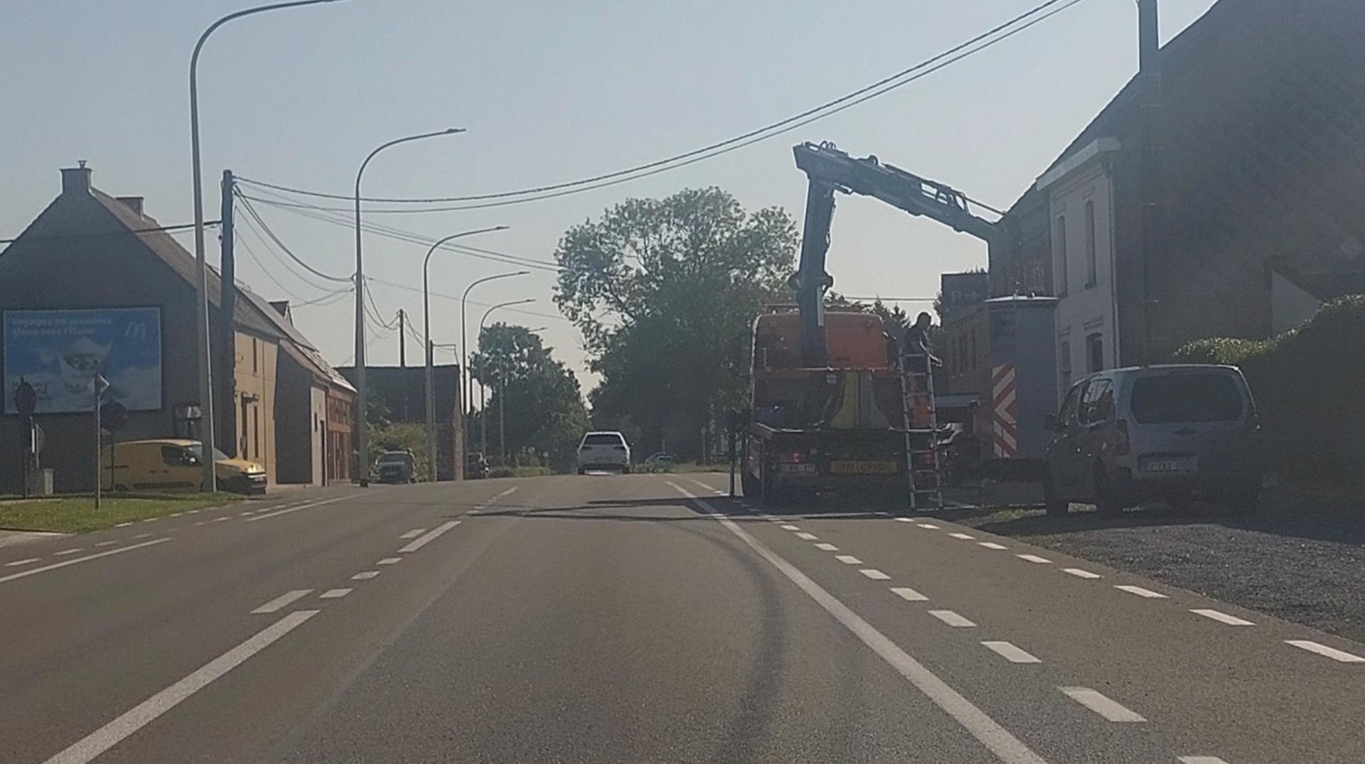Un lidar installé le long de la N7 à Chapelle-à-Watinnes