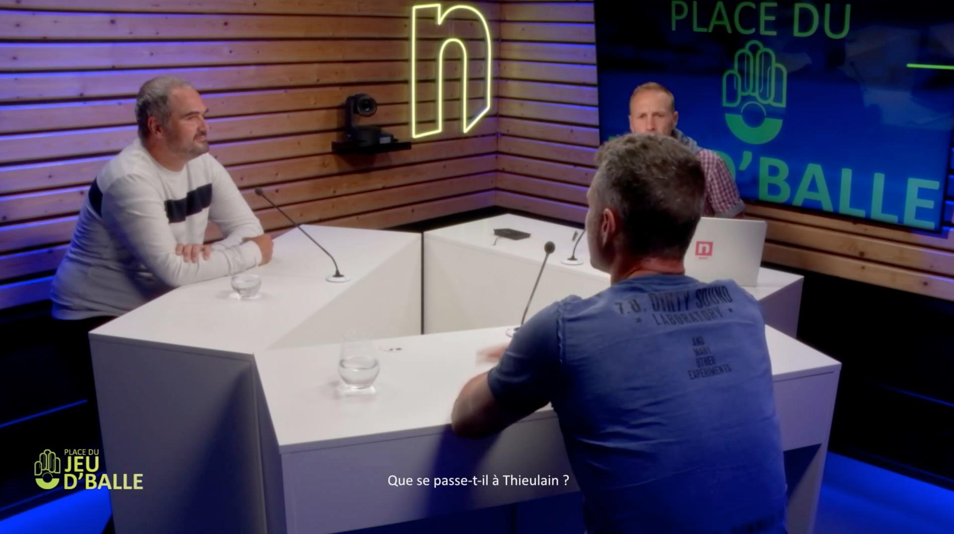 Place du jeu d'balle avec Ludovic Vanhoverberghe, Corentin Szlapa, Ludovic Destrain, Cédric Baron et Michaël Van Wymeersch