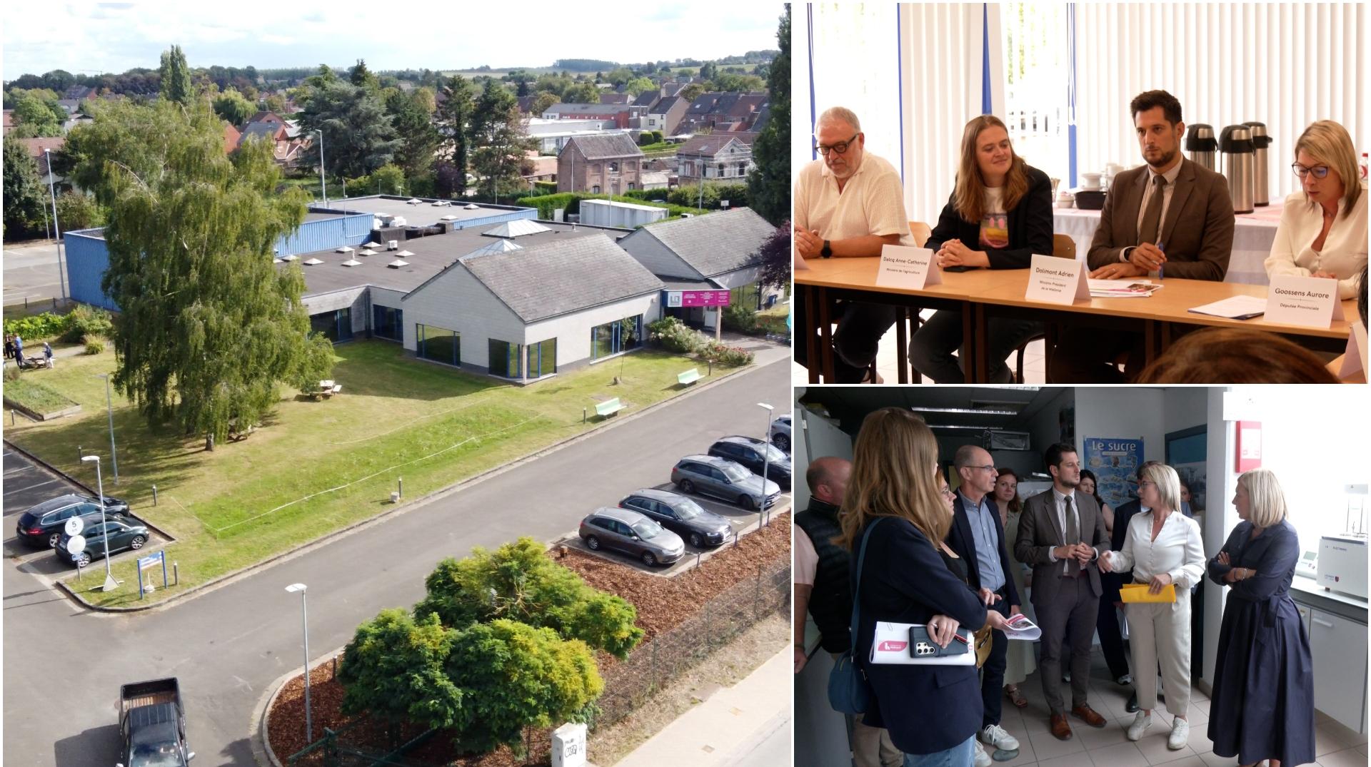 Ath : la Province de Hainaut présente son projet de centre pluridisciplinaire en présence du ministre-président wallon Adrien Dolimont et de la ministre de l’Agriculture Anne-Catherine Dalcq