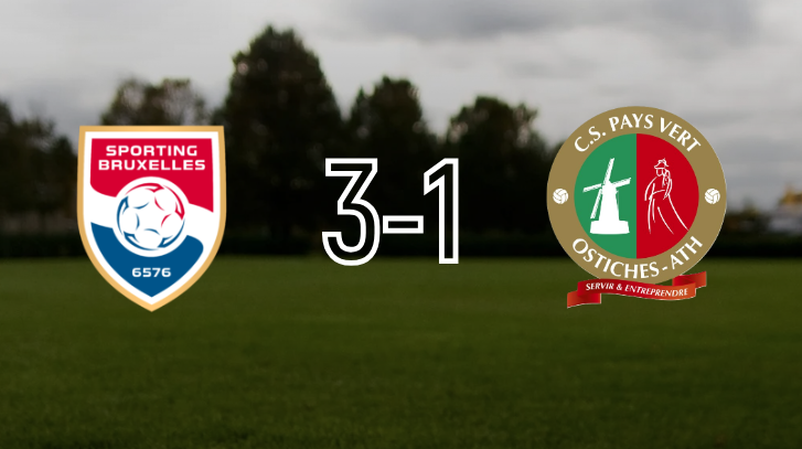 Football D2 ACFF : défaite du Pays Vert contre le Sporting Bruxelles (3-1)