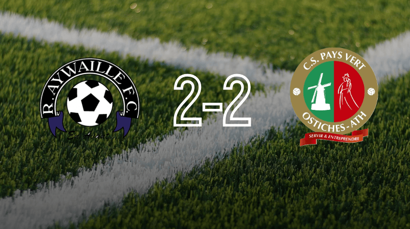 Football D2 ACFF : le Pays Vert égalise lors de son déplacement à Aywaille (2-2)