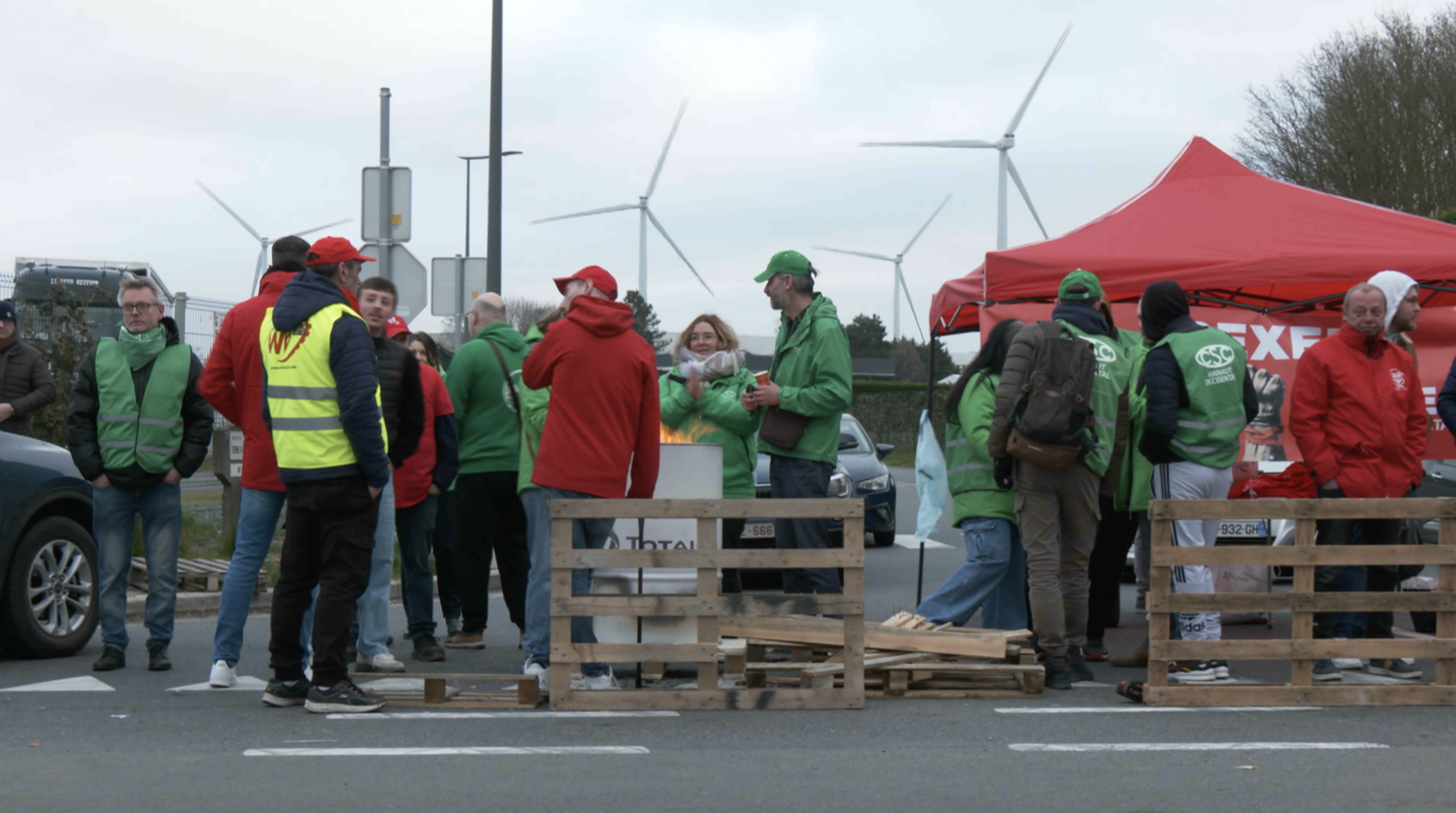 Grève nationale : blocage dans les zonings de Wallonie picarde