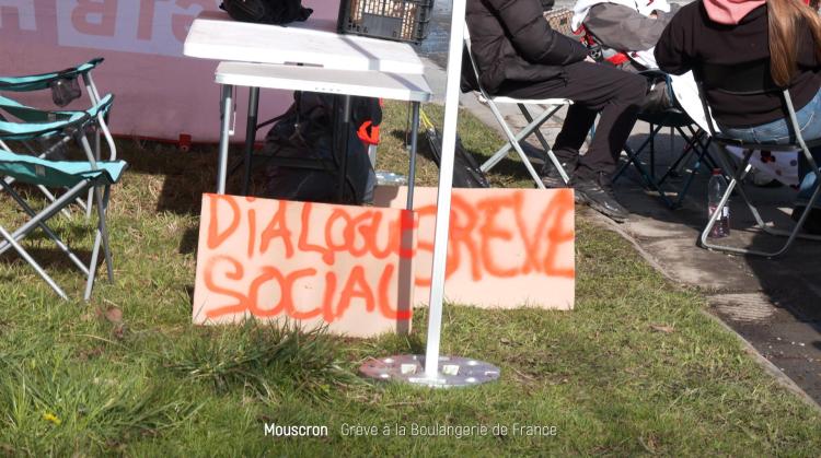 Mouscron : grève des travailleurs à Boulangerie de France