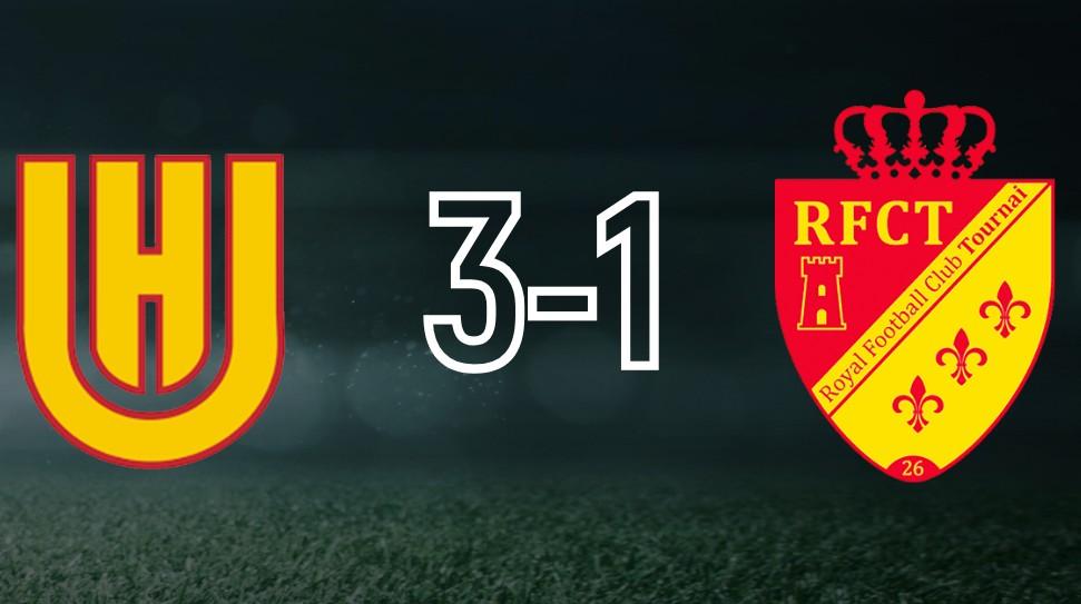 Football D2 ACFF : le RFC Tournai y a cru mais perd contre l'Union Hutoise (3-1)