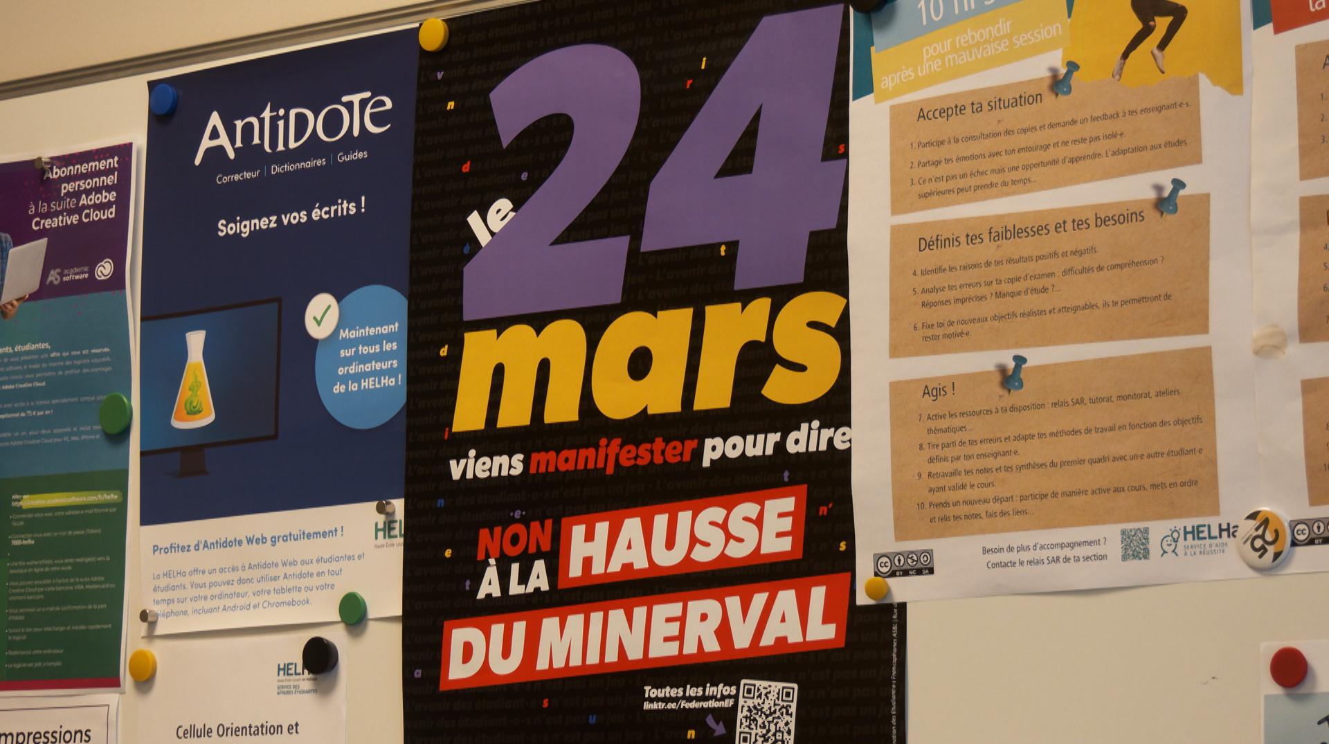 Hausse du minerval : des étudiants de la HELHa se mobilisent pour lutter contre cette augmentation