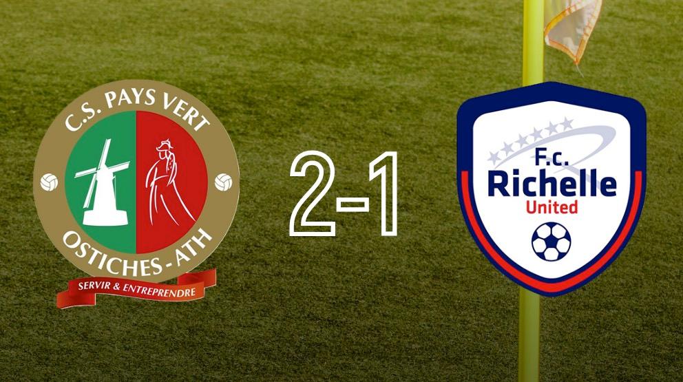 Football D2 FFA: un doublé de Cardon offre la victoire au Pays Vert contre Richelle