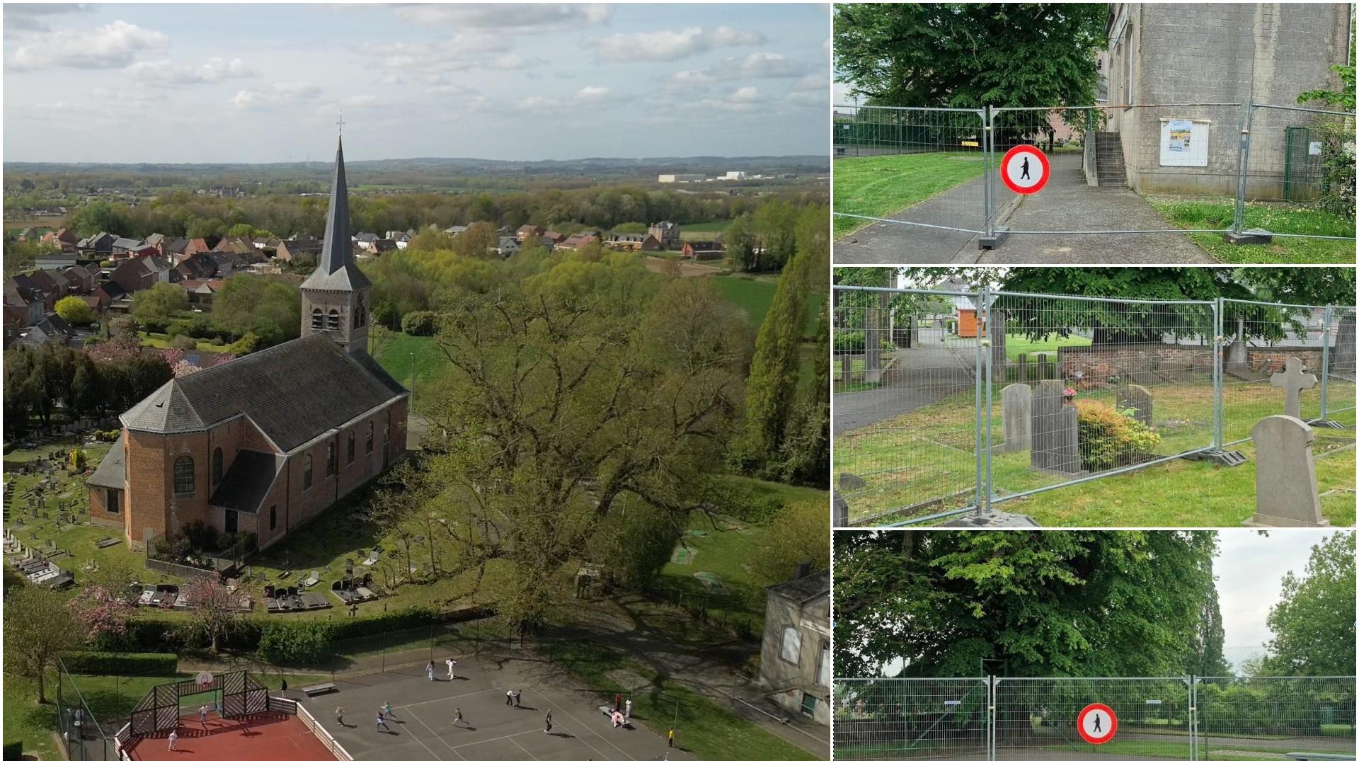 Bois-de-Lessines : un périmètre de sécurité installé autour du tilleul de l'église après la chute d'une branche
