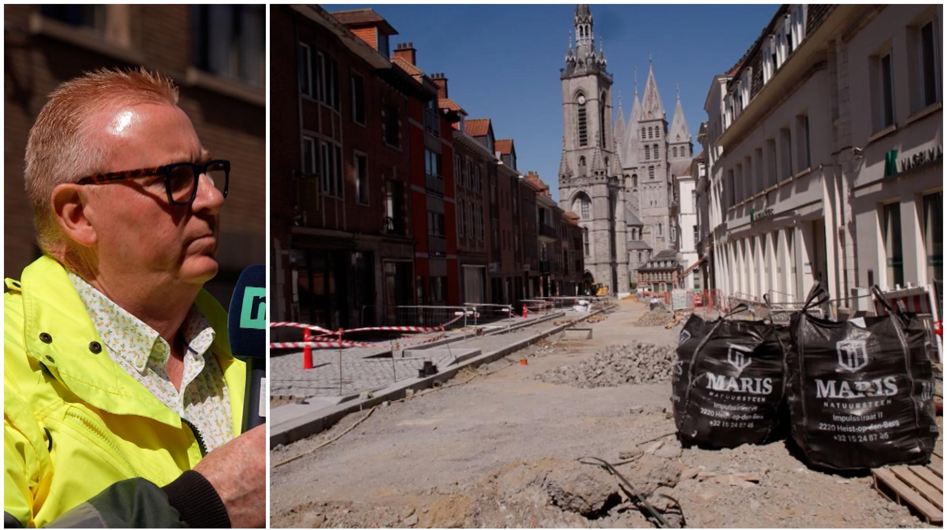 Tournai : une partie du béton de la rue Saint-Martin refaite pour un défaut esthétique
