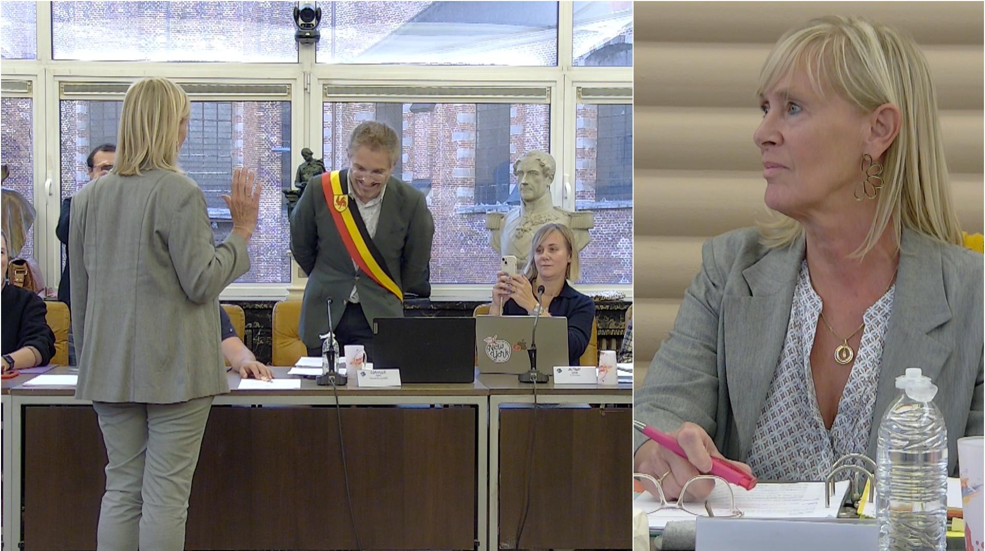Leuze : Catherine Allard (Idées) prête serment et remplace Nicolas Jouret pendant un an