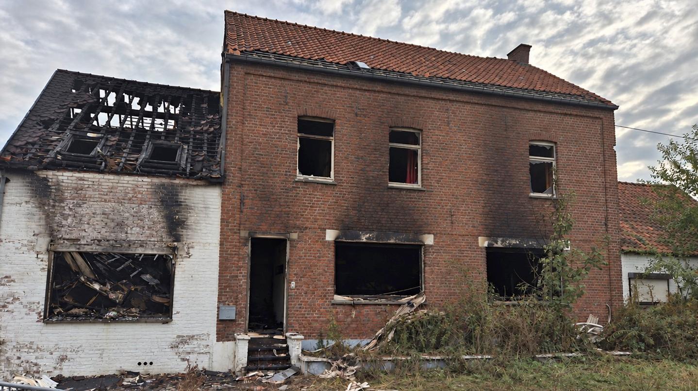 Frasnes : une maison complètement détruite par un incendie