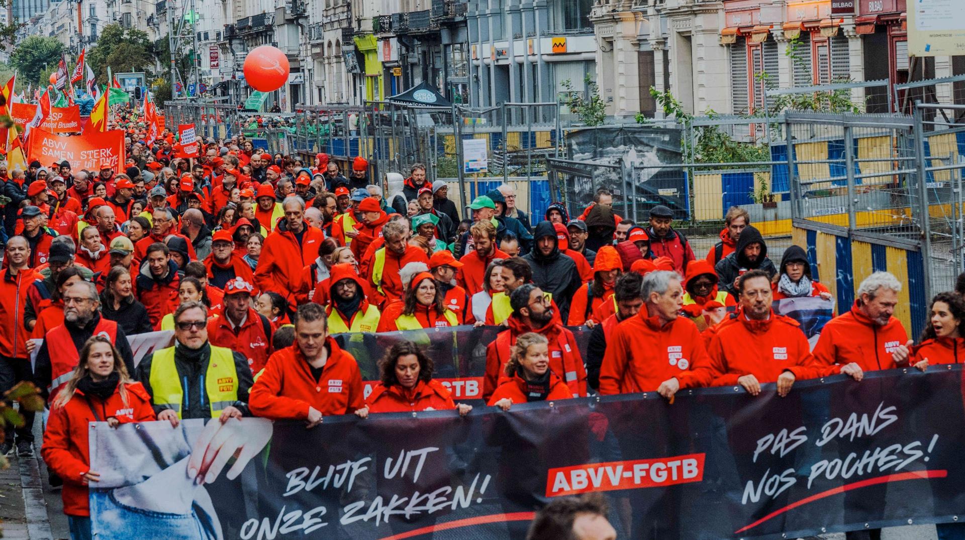 Manifestation nationale à Bruxelles : des travailleurs de Wallonie picarde parmi les 50.000 participants