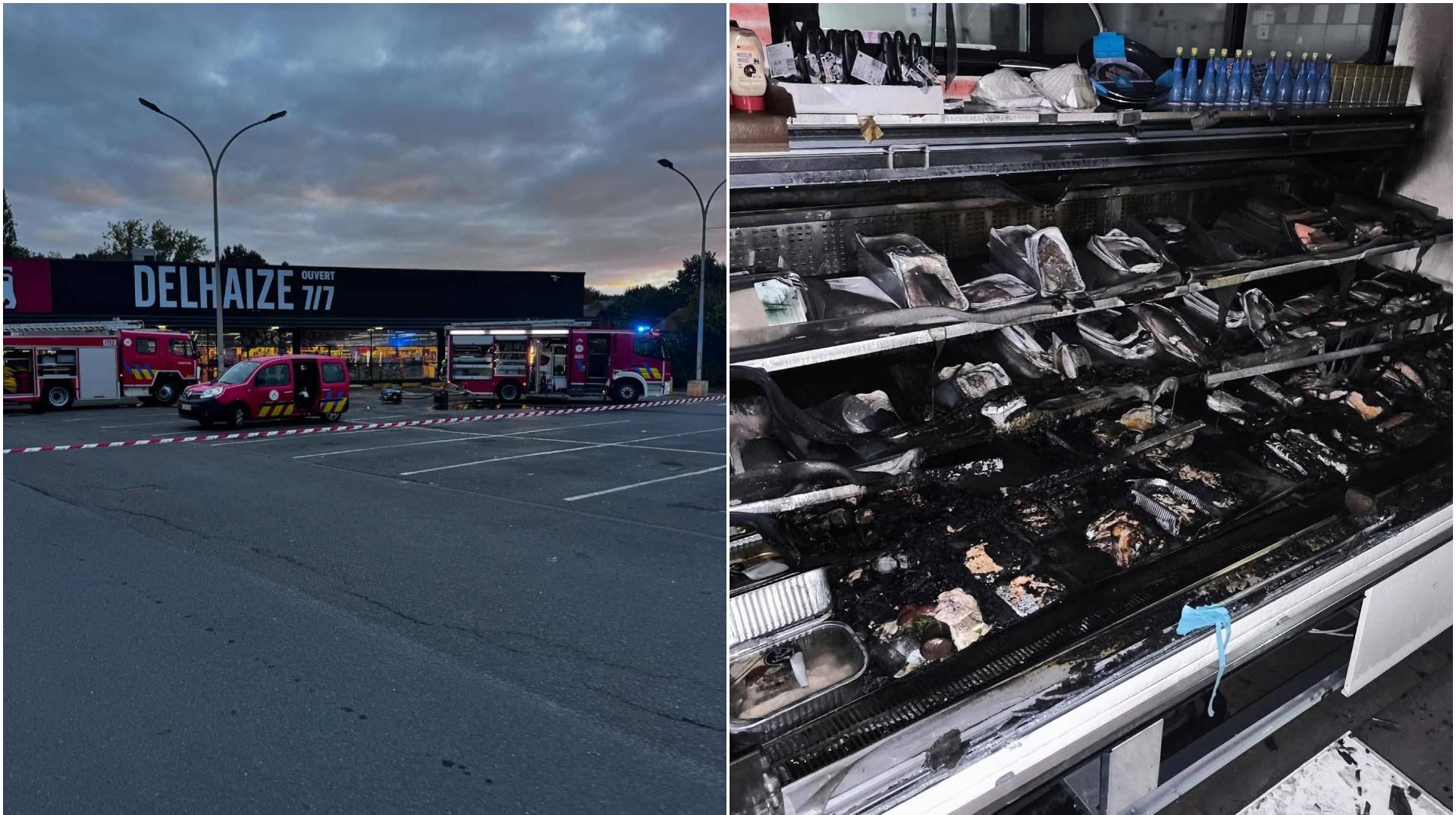 Ath : le Delhaize touché par un incendie, aucun blessé à déplorer