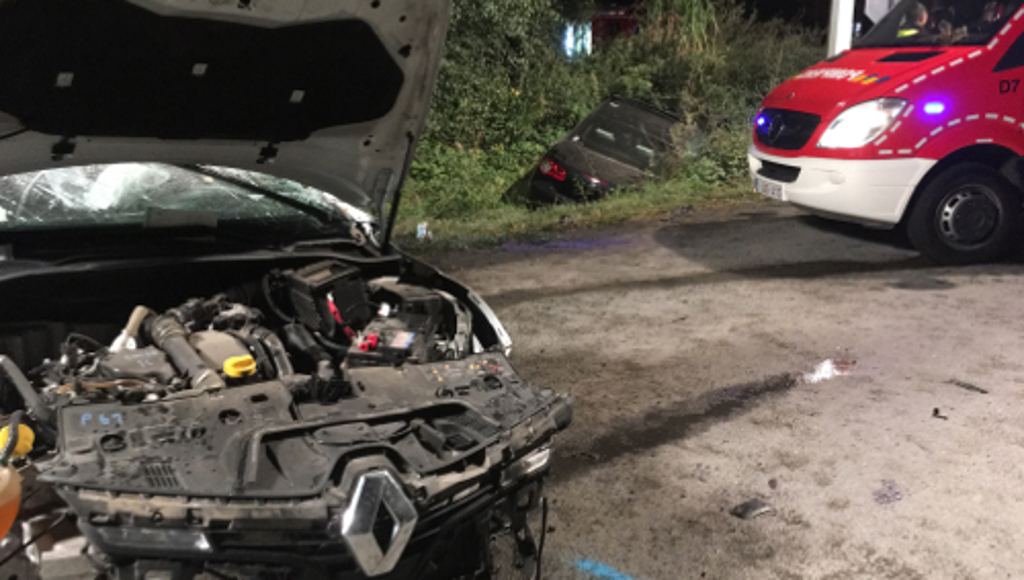 Violent accident sur la chaussée de Grammont