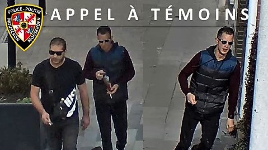 La police de Mouscron recherche deux individus après un vol avec violence dans le centre-ville