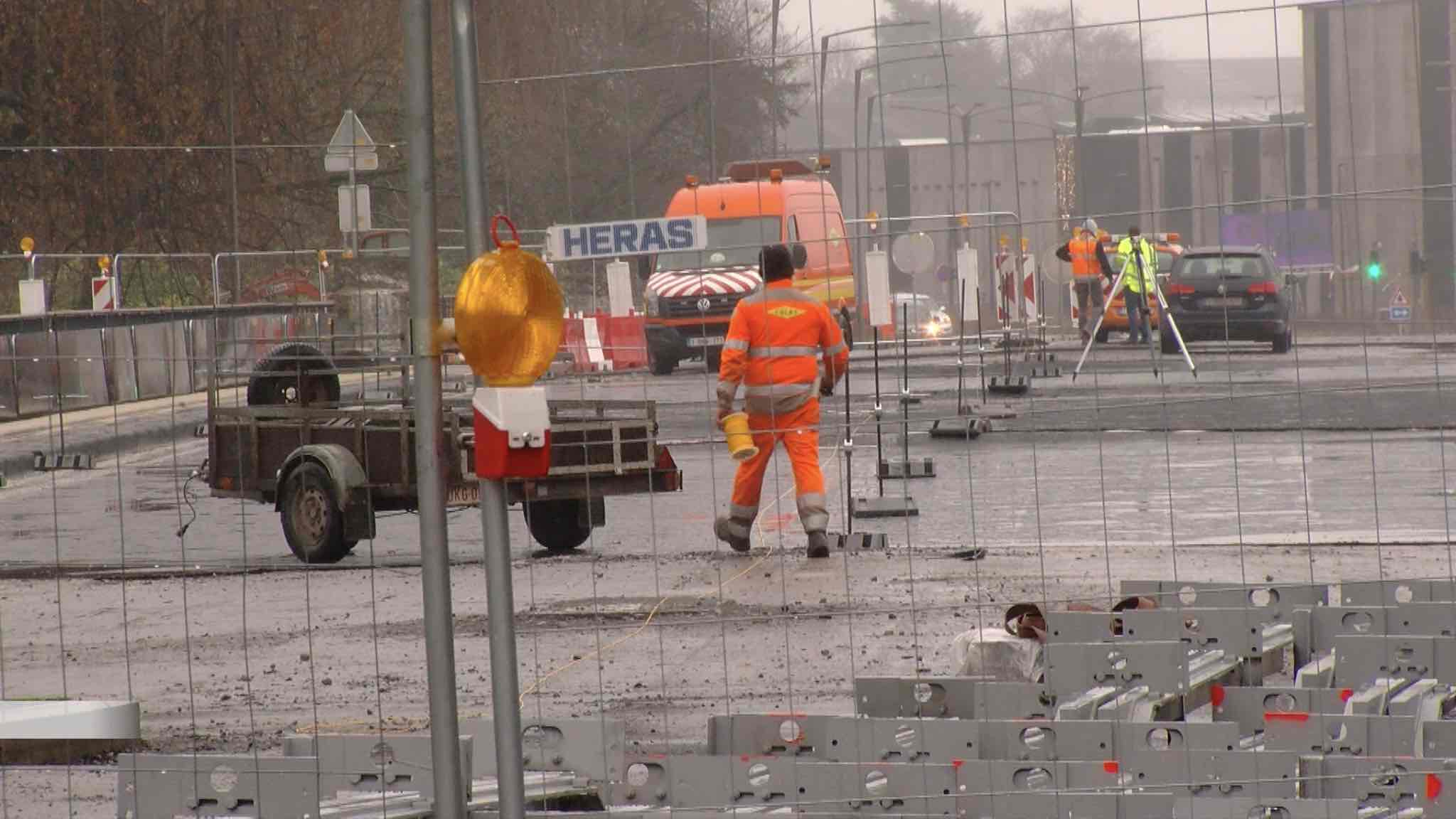 Nouvelle fermeture du pont Devallée sur le boulevard Marvis à Tournai
