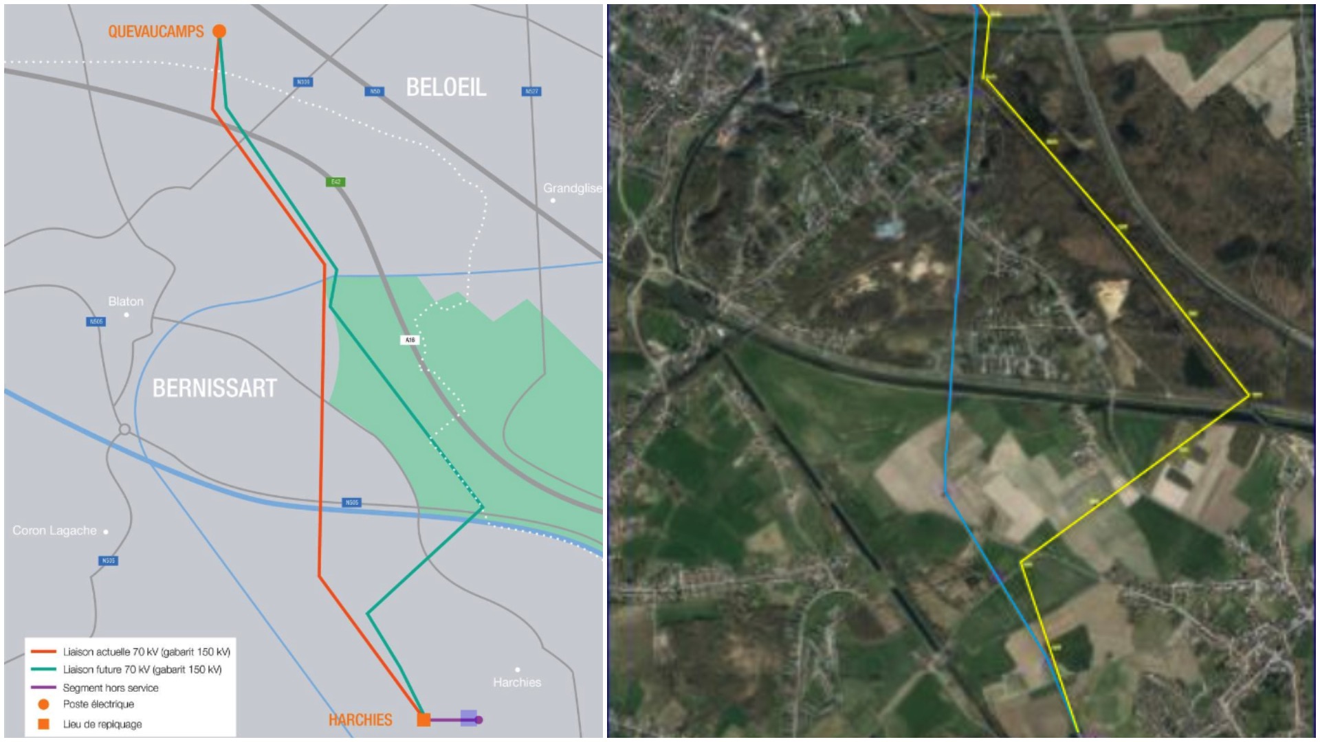 Voici Le Nouveau Trac De La Ligne lectrique Entre Harchies Et Quevaucamps