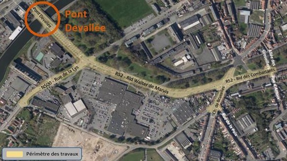 Pont Devallée à Tournai: fermeture du 8 au 14 avril en direction de la gare