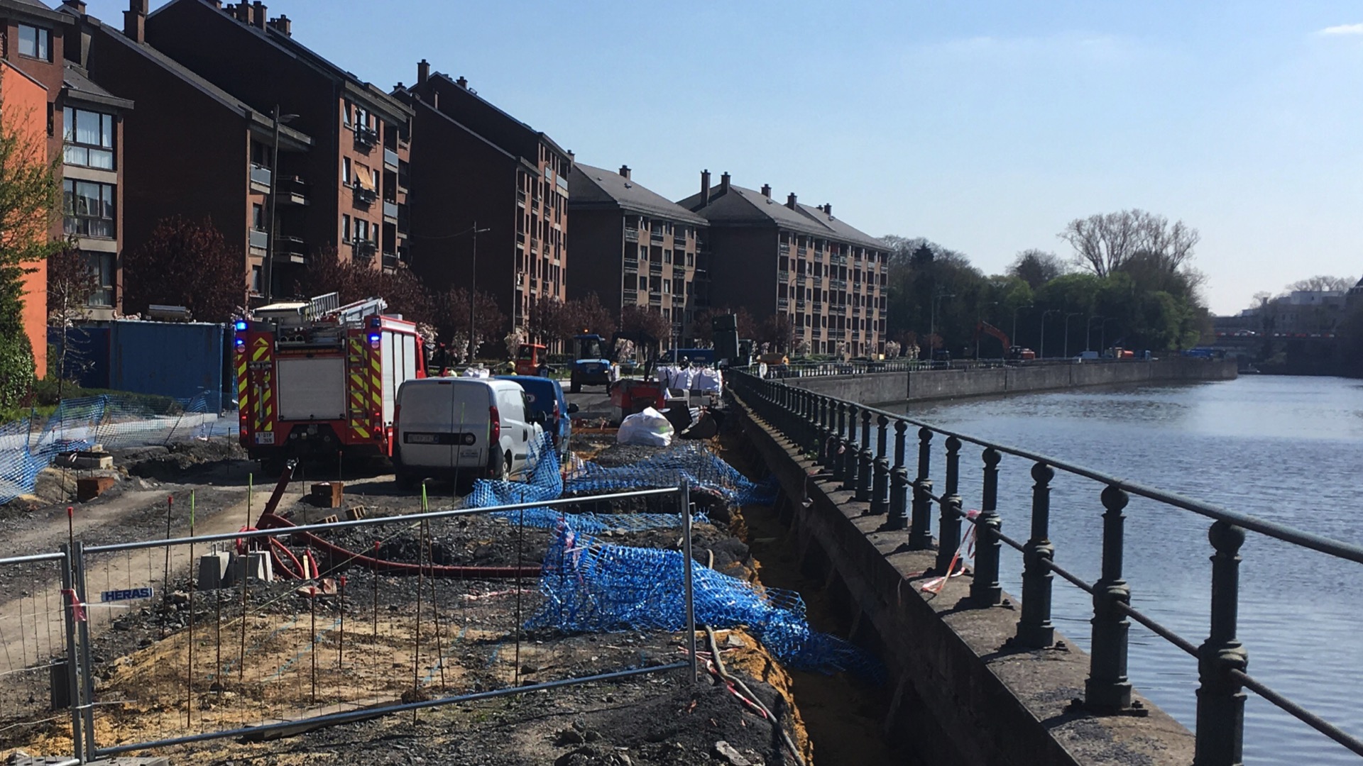 Gaz: intervention d'Ores sur le chantier du quai du Luchet d'Antoing à Tournai