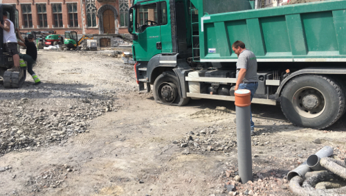 Un homme blessé sur le chantier de la Grand-Place de Mouscron