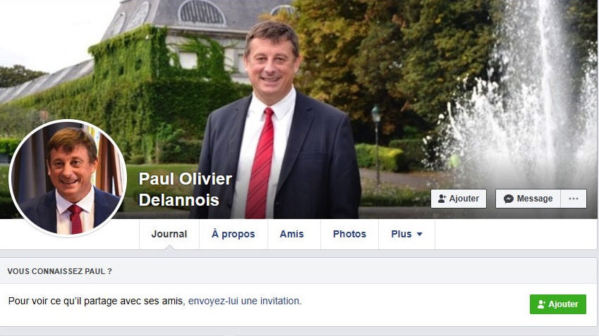 L'identité du bourgmestre de Tournai Paul-Olivier Delannois usurpée sur Facebook