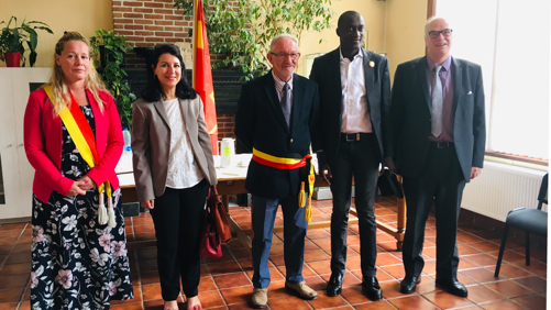 Le maire de la ville ivoirienne de Gagnoa en visite à Brugelette