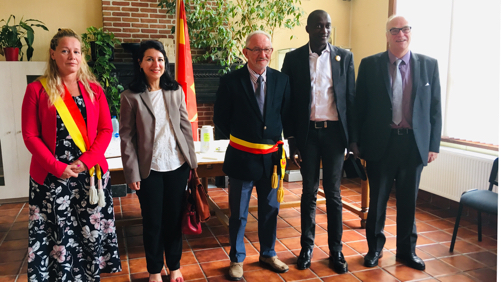 Le maire de la ville ivoirienne de Gagnoa en visite à Brugelette