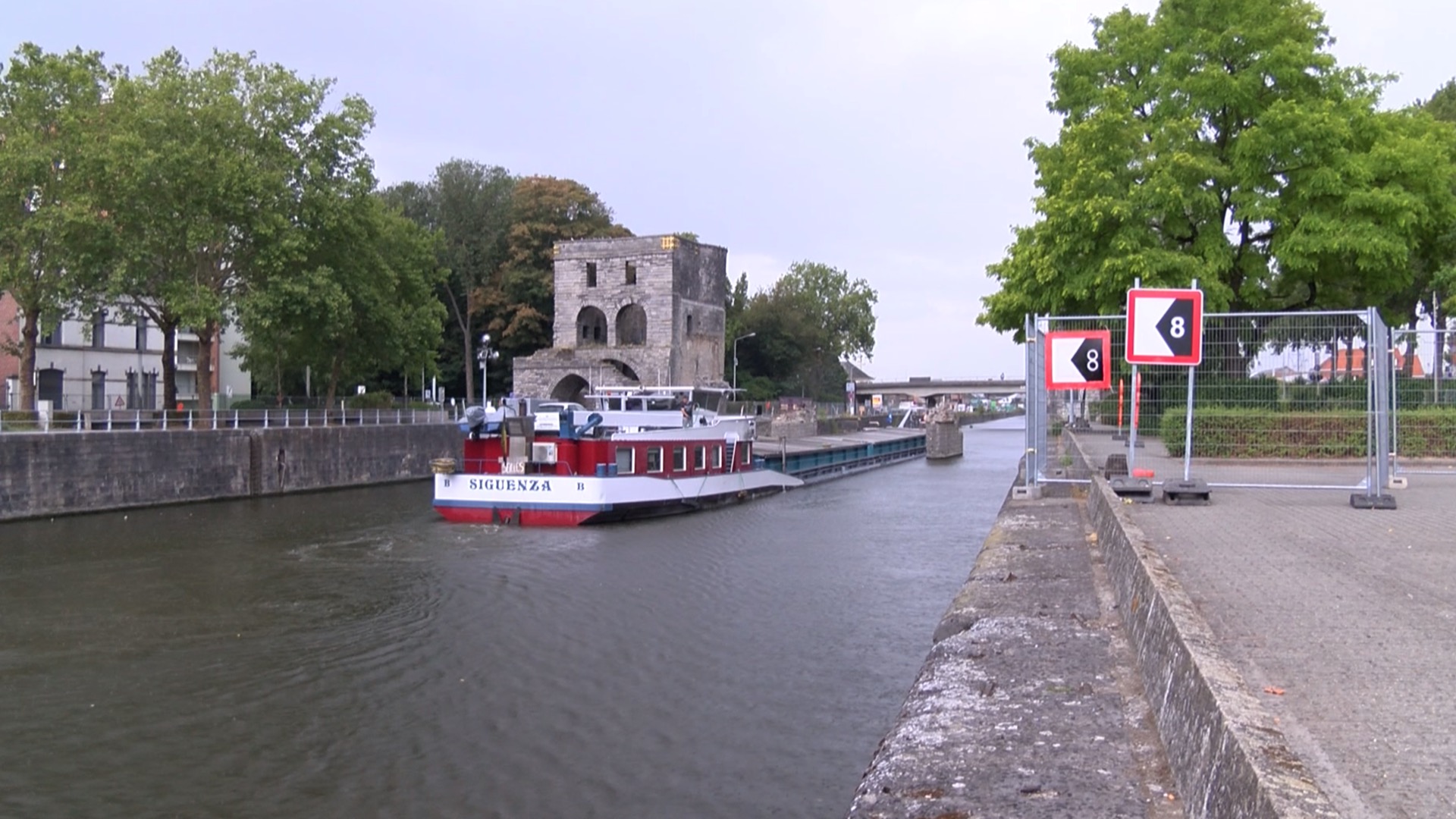 Le pont des Trous au coeur d’une action de grève des agents de l’agence wallonne du patrimoine