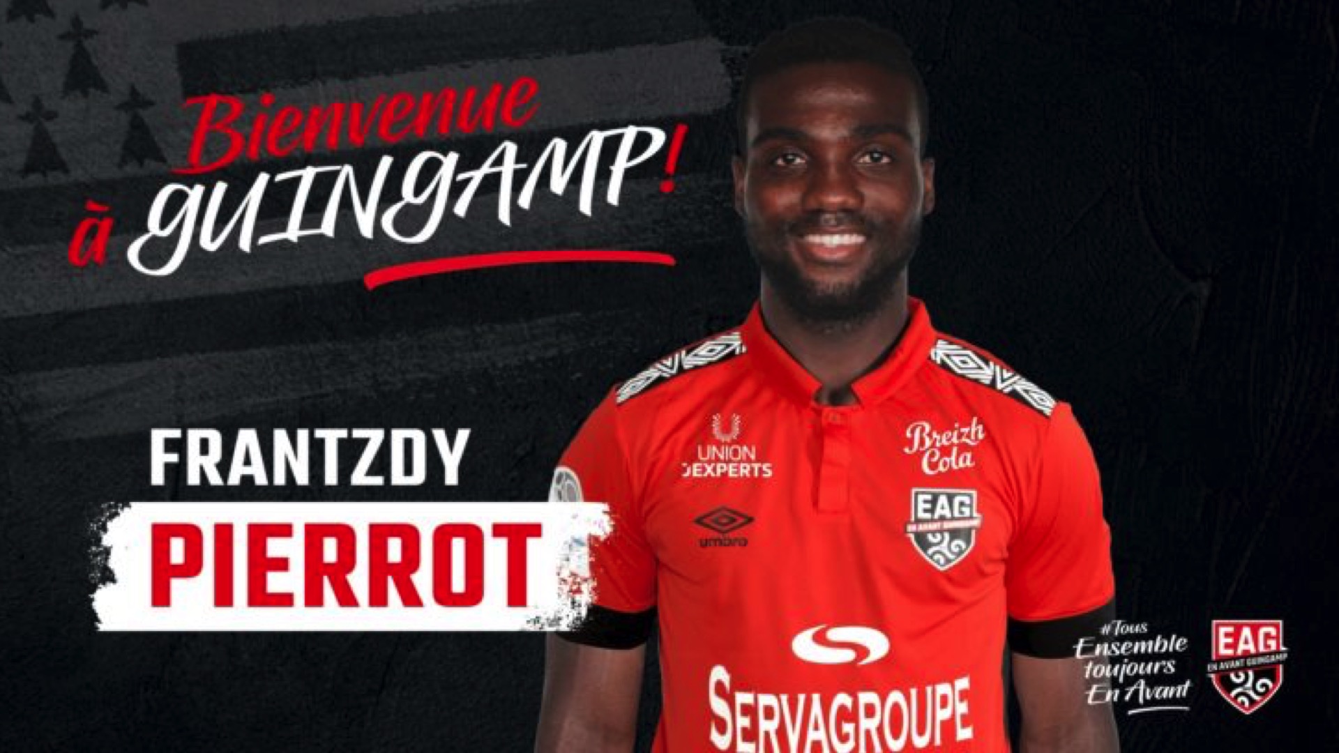 Frantzdy Pierrot quitte l'Excel Mouscron pour Guingamp