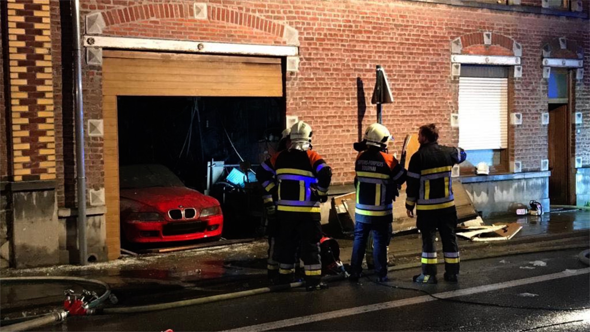 Incendie dans un garage à la rue de Tournai à Pecq