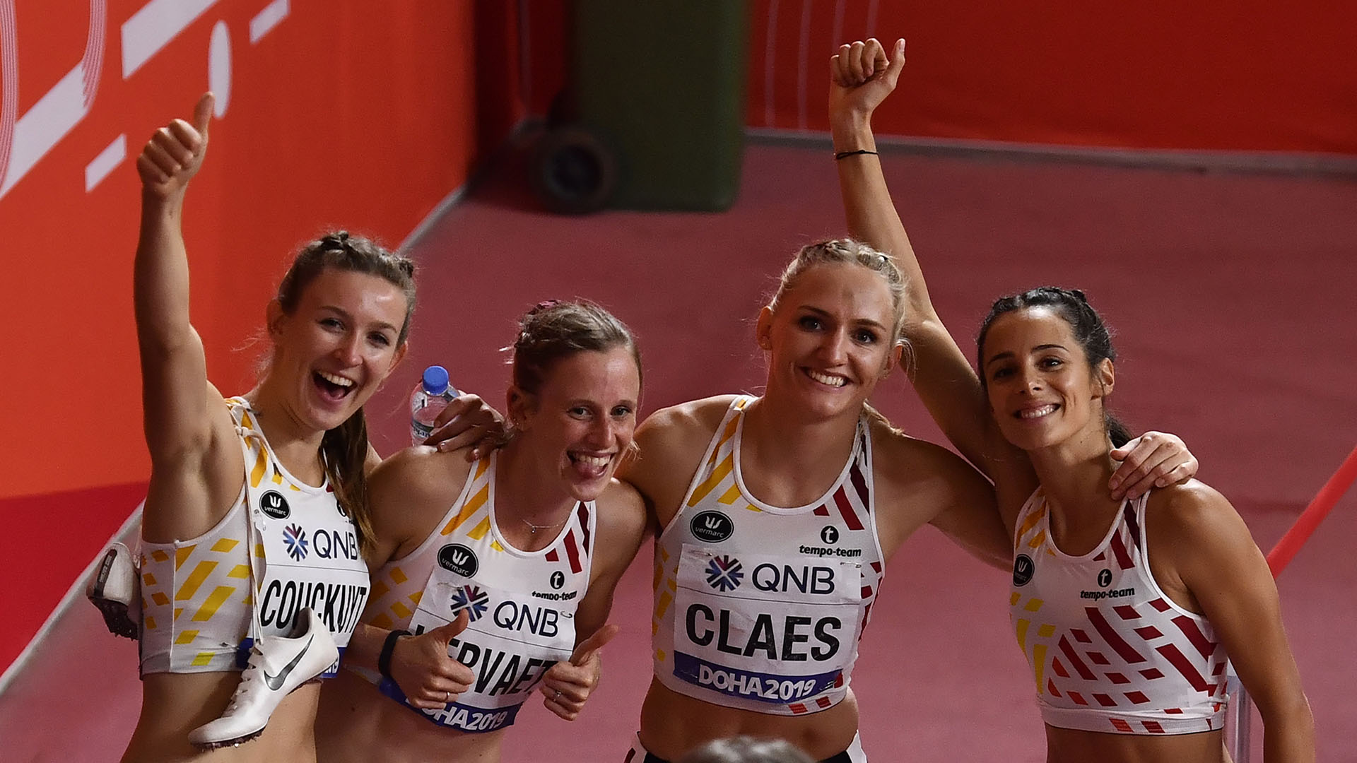 Camille Laus et les Belgian Cheetahs 5èmes de la finale du relais 4x400m des mondiaux de Doha