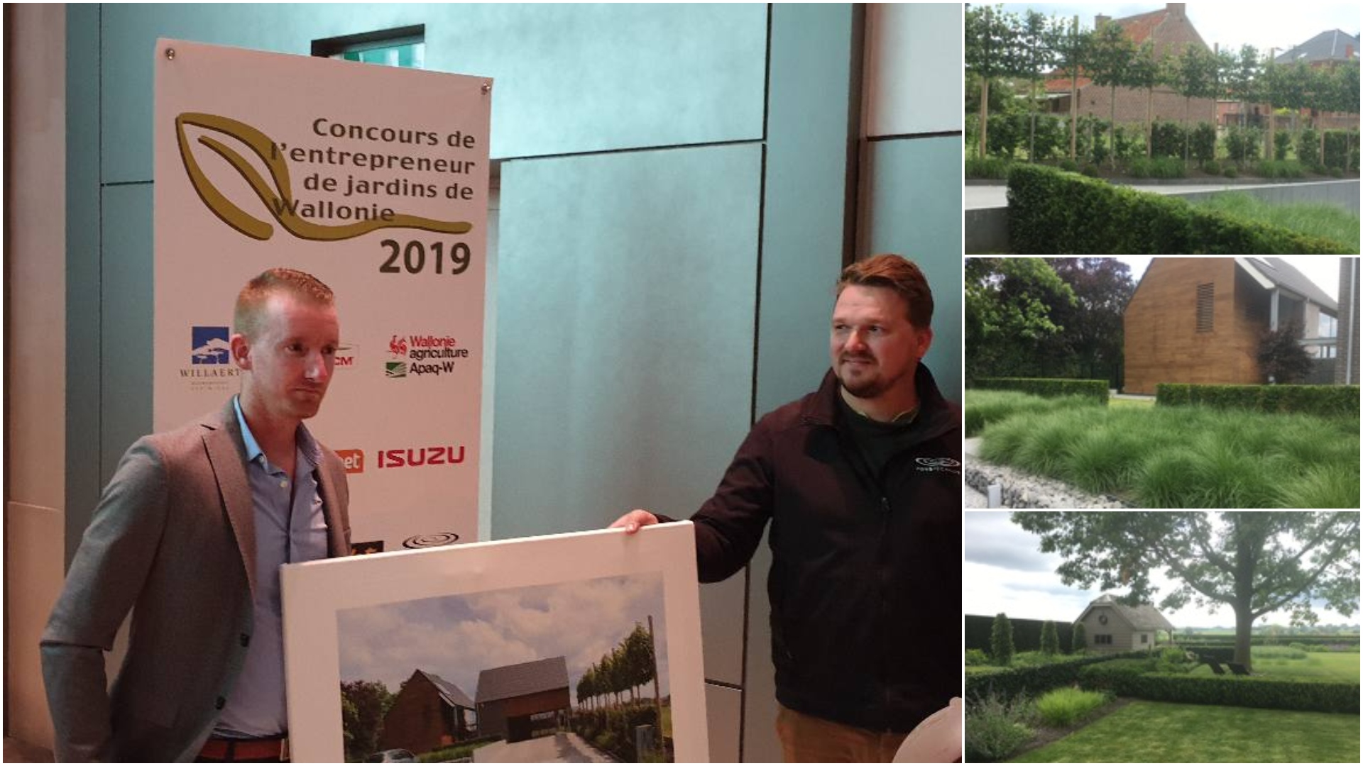 Concours de l'entrepreneur de jardins de Wallonie: 2 médailles d'or sur 3 pour des Wallons picards