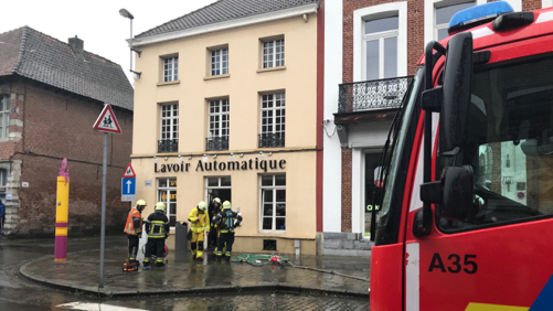 Incendie dans un lavoir