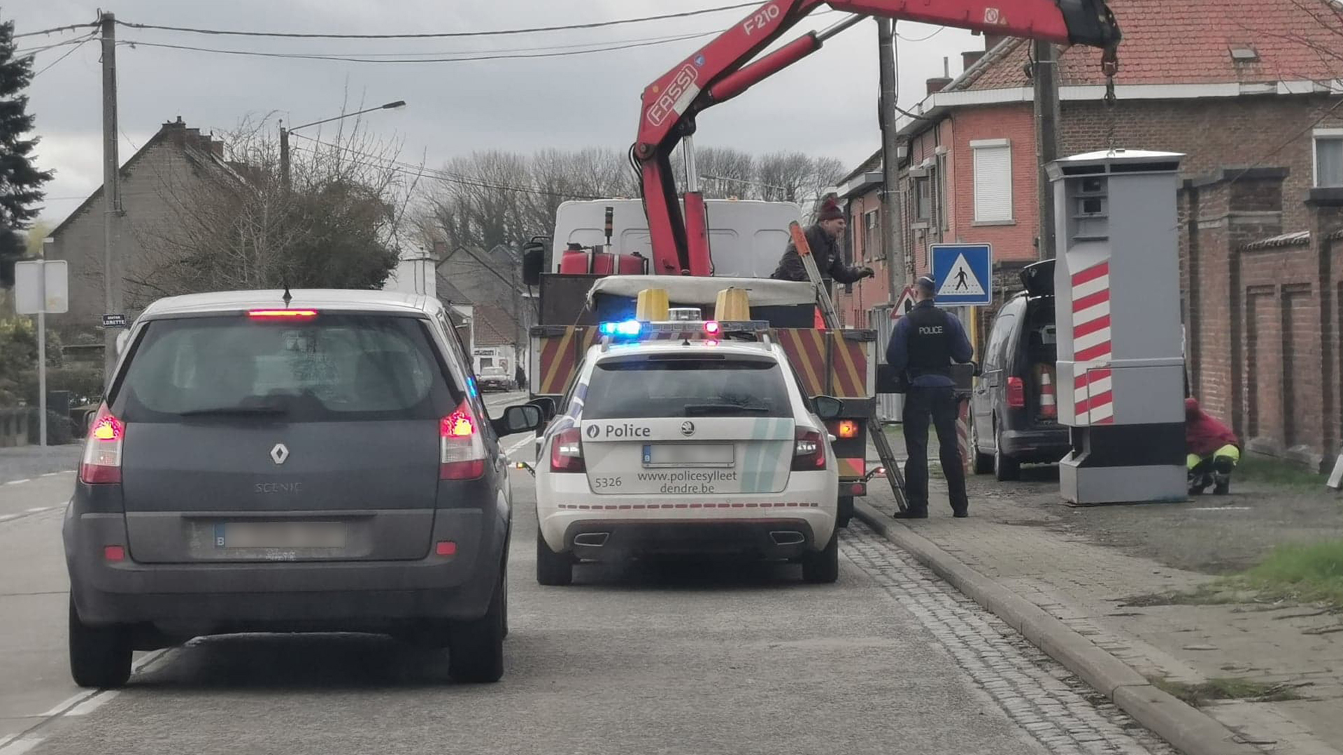 Un lidar installé dans la Grand'Rue à Chièvres