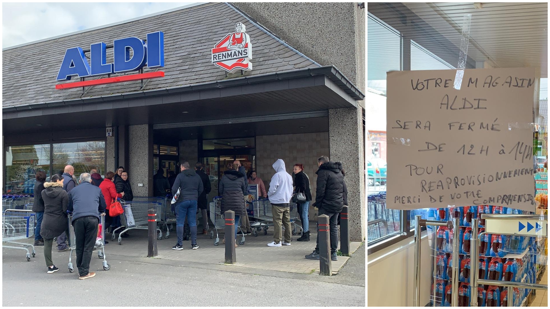 Coronavirus : dévalisé, le magasin Aldi de Templeuve a été fermé pendant 2h