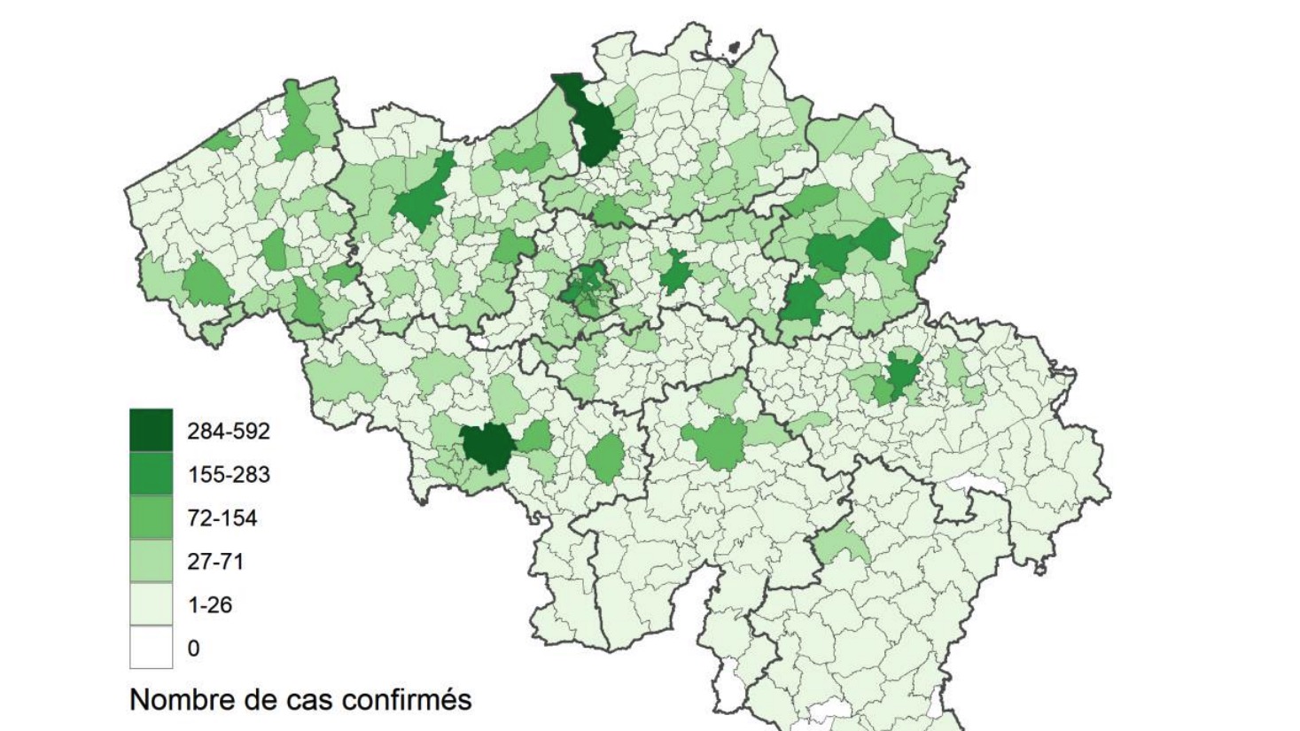 Toutes les communes de Wallonie picarde comptent désormais au minimum un cas confirmé de covid-19