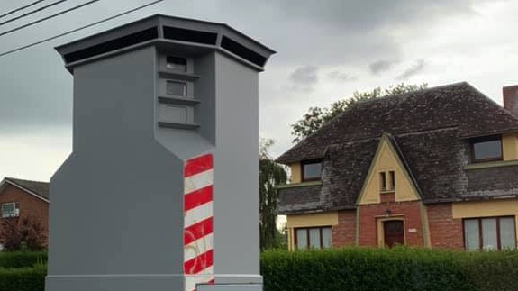 Un lidar installé à la rue de Tournai à Hollain