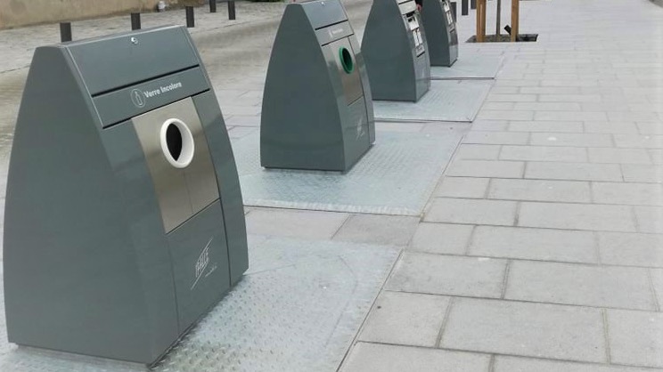 De nouveaux points d'apport volontaire enterrés pour les déchets de cuisine au quai du Luchet d’Antoing