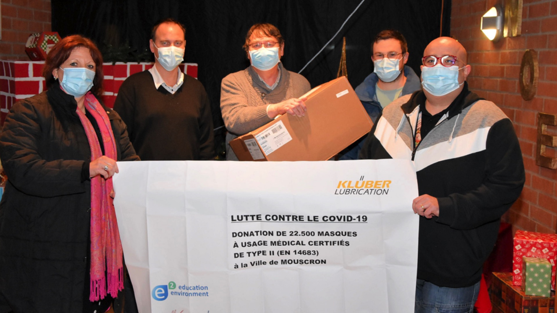 Près de 75 000 masques de protection offerts par l'entreprise de Dottignies Klüber Lubrication