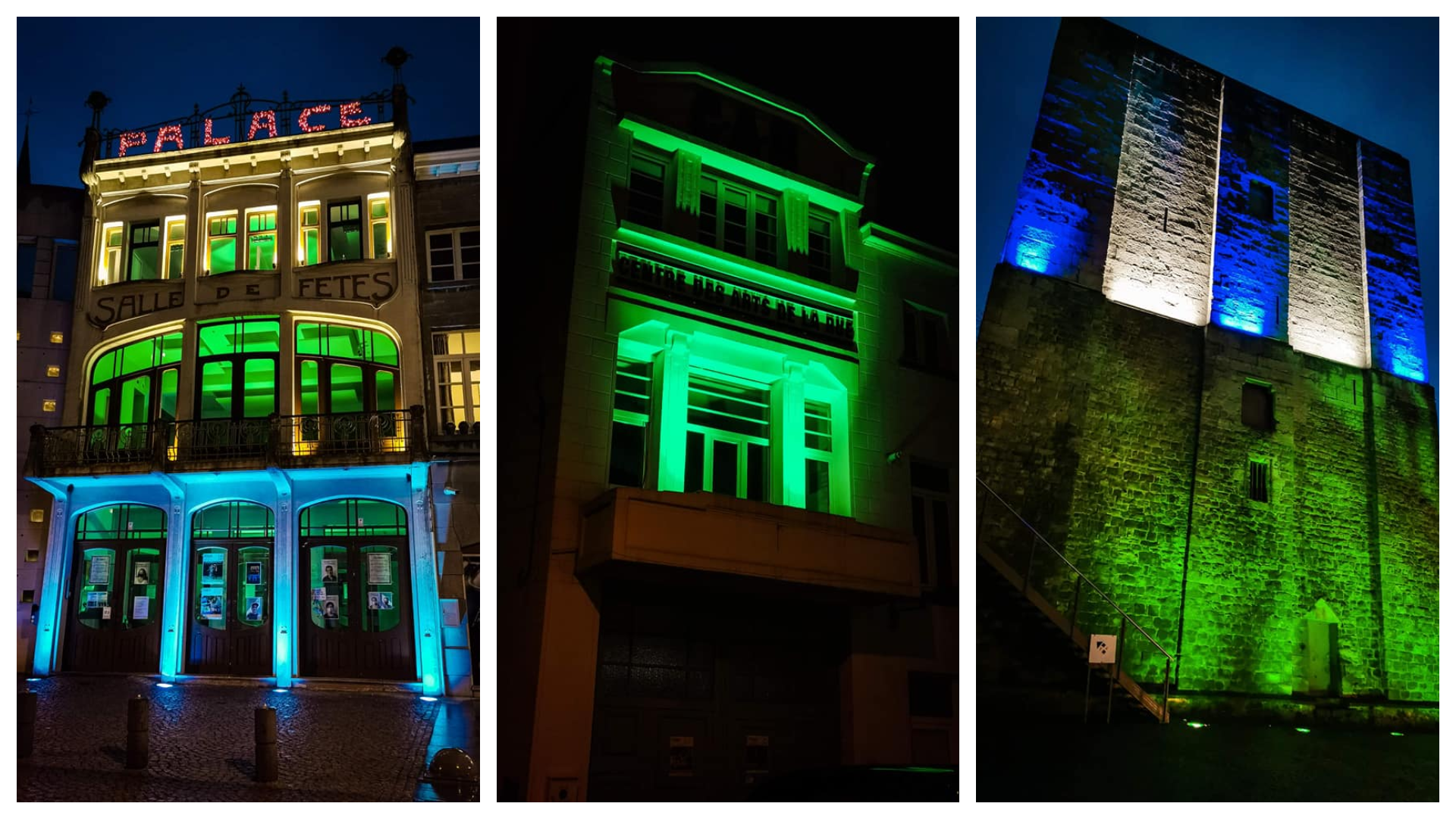 Des façades de lieux culturels illuminées pour rappeler l’urgence de donner le feu vert à la culture