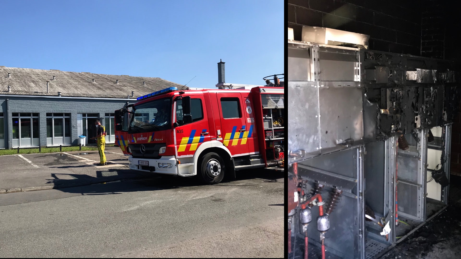 Incendie dans un local du service technique de la Ville de Tournai à la rue de la Borgnette : le site privé d'électricité