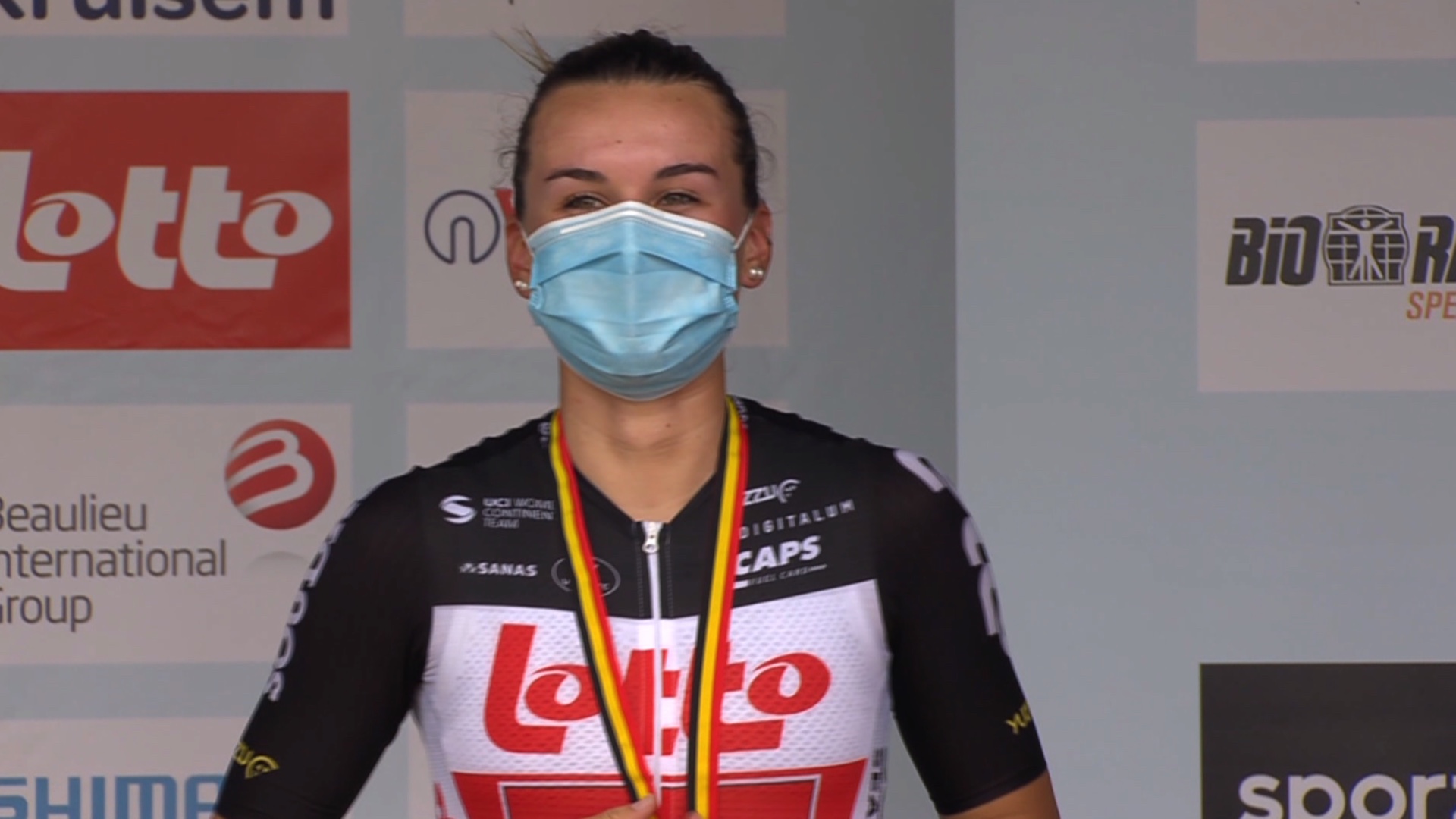 Alana Castrique, troisième des championnats de Belgique contre-la-montre chez les espoirs